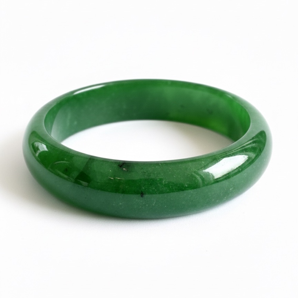 54mm Certified (Grade A) Jade Natural Green Jadeite JADE Bracelet Bangle